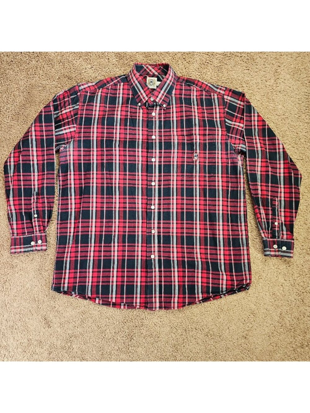Cinch Button Up Shirt Mens Large Red Plaid Western Style Button Down Collar